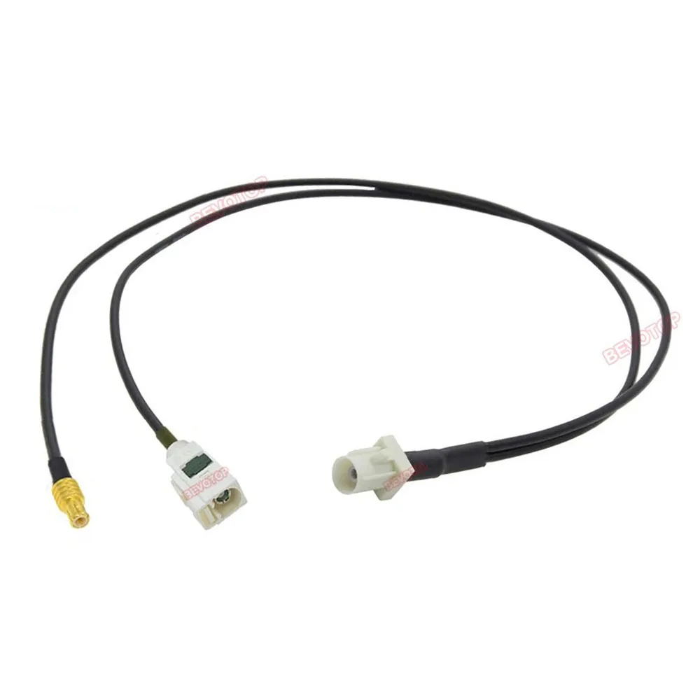 BEVOTOP Fakra B Male Plug to Fakra B Female RAL 5005 + MCX Male RG174 Y Type Radio Splitter Combined RF Coaxial Cable 50cm