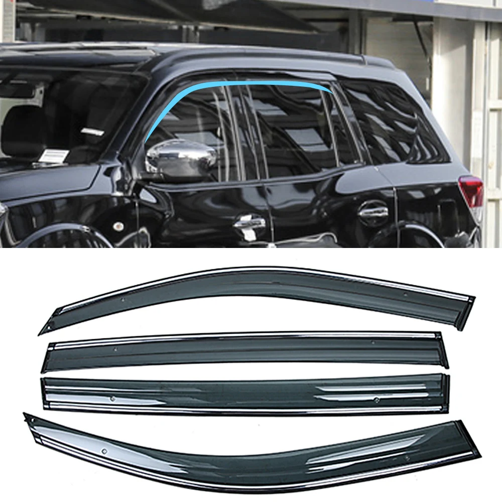 

For NISSAN Terra 2018 2019 Car Window Sun Rain Shade Visors Shield Shelter Protector Cover Frame Sticker Exterior Accessories