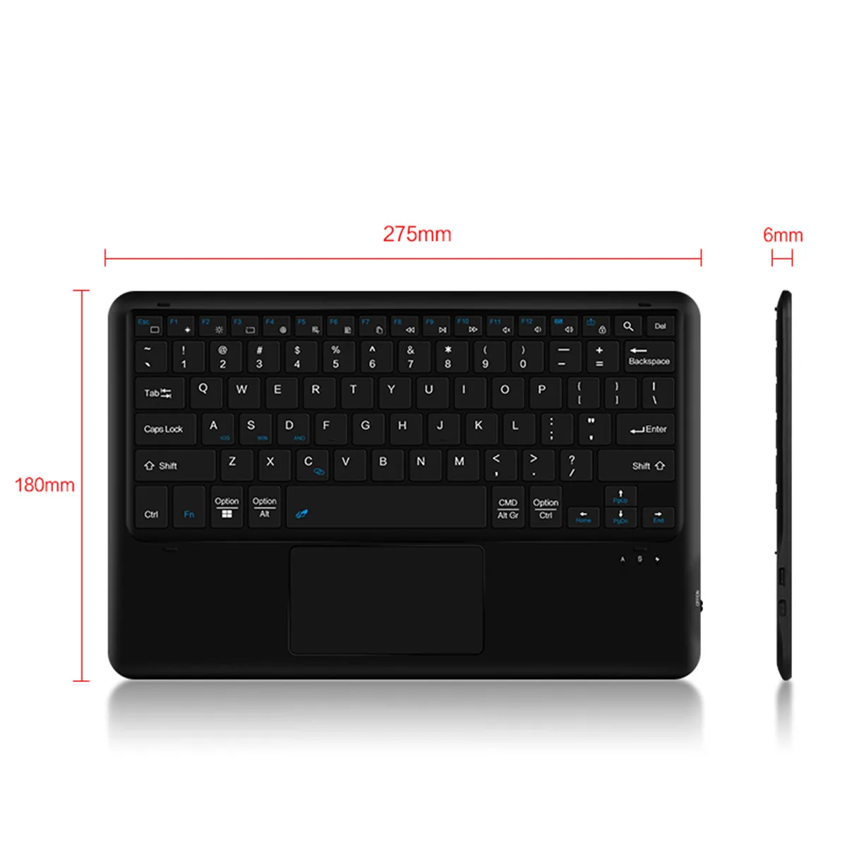 Imagem -05 - Teclado bt sem Fio com Trackpad Tablet pc Samsung Galaxy Tab a9 Mais a8 s7 s8 s9 fe Plus 124 s6 Lite 104 Sm-t720 105