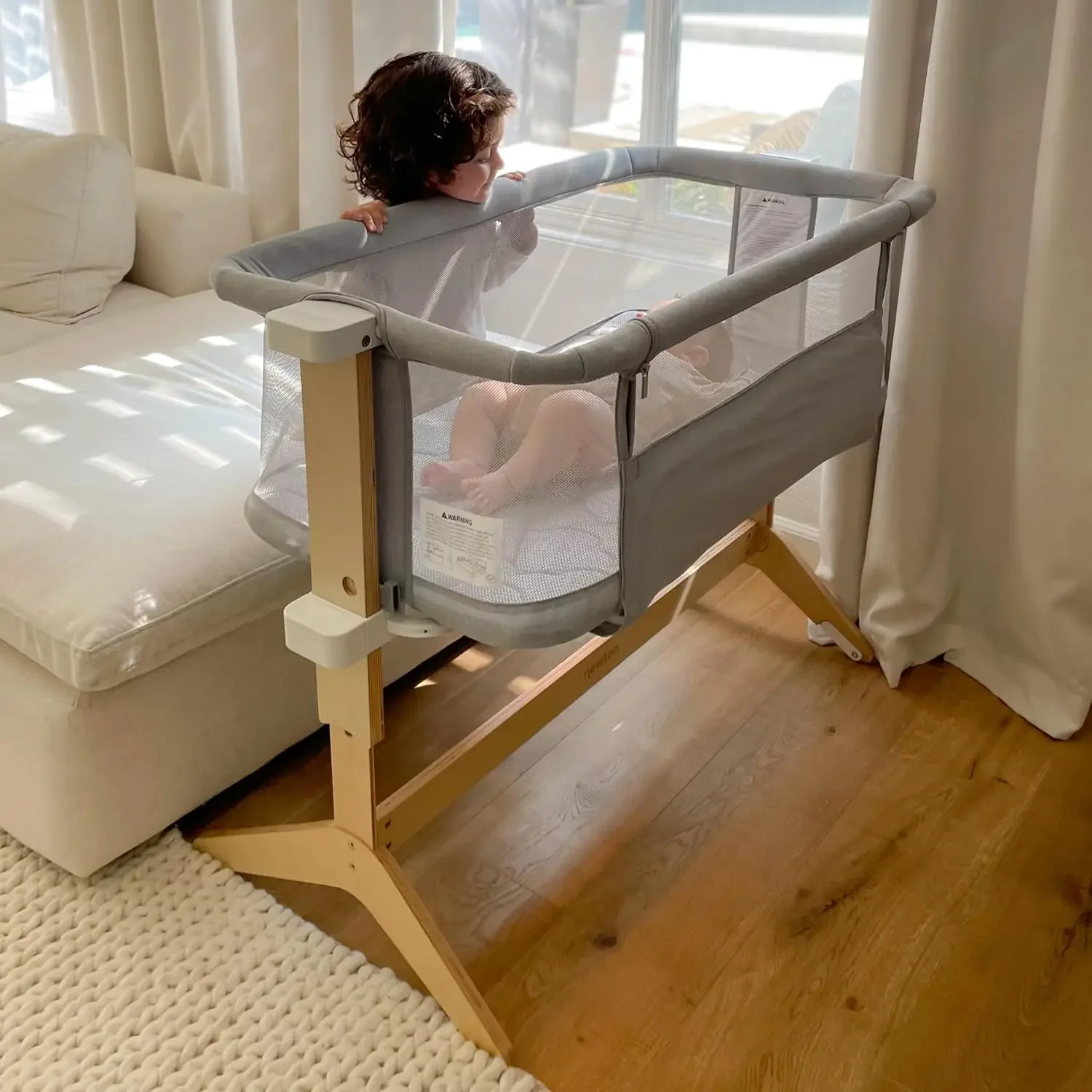 Newton Baby Bassinet & Bedside Sleeper with Mattress & Sheet - 100% Breathable & Washable, Removable Dual-Layer Cover