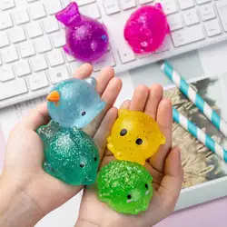 Cute Animals Stress Reliever Squeeze Toys Big Size Transparent Soft Toys Children Adult Mochi Squishies Toy Kids Birthday Gifts