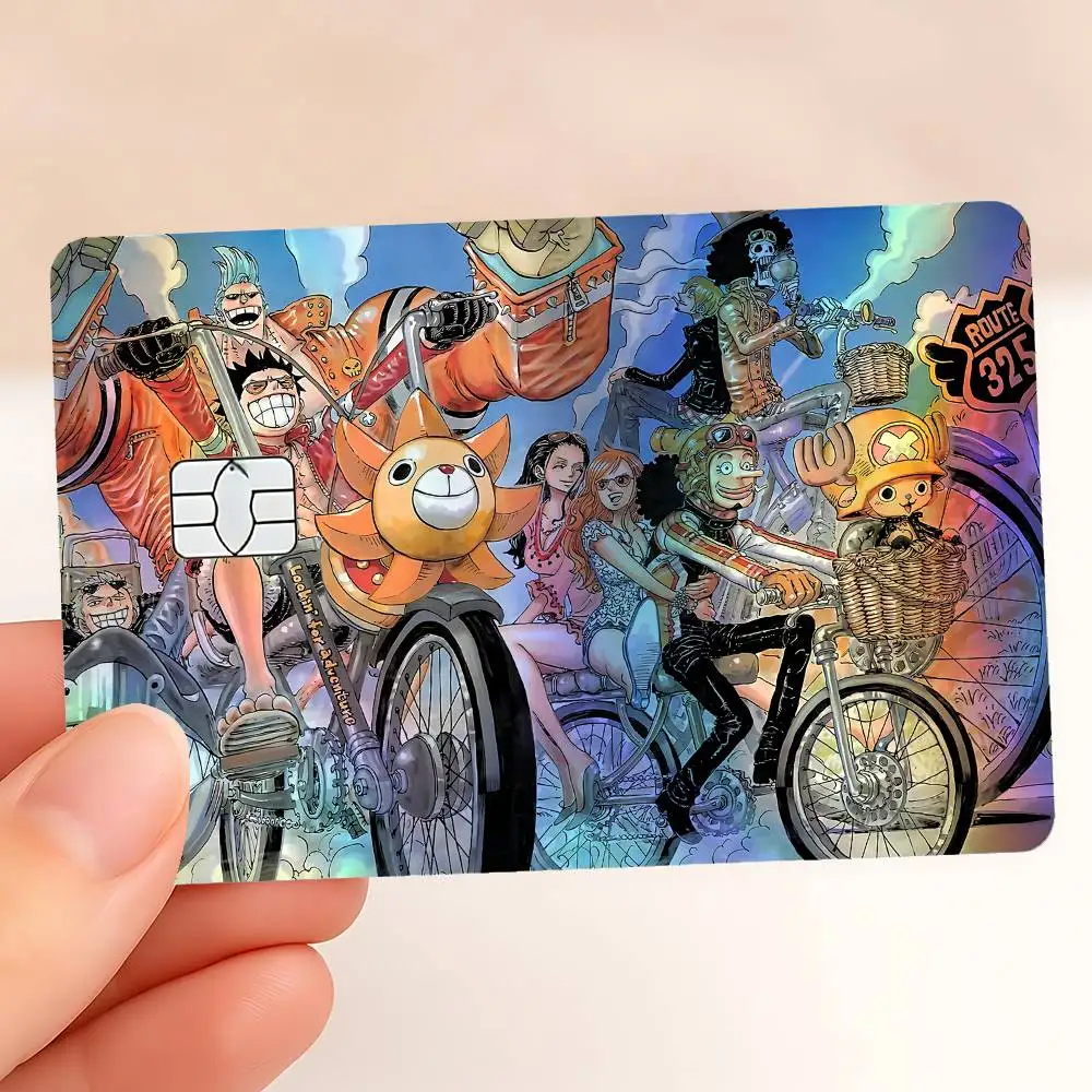 One Piece Holographic Sticker Laser Film Shinny Skin For Debit Credit Bank Card