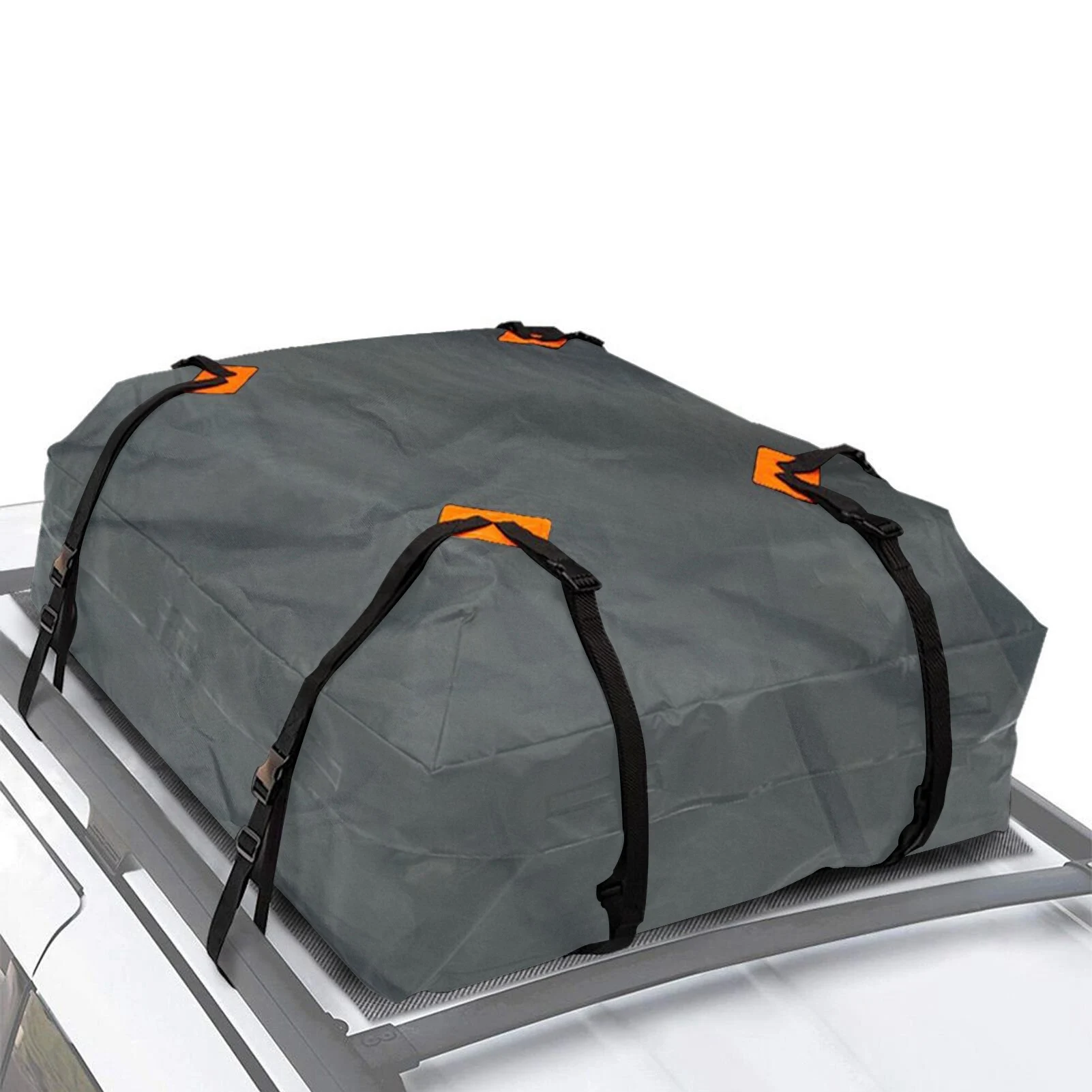 

600D Thickened Waterproof Gray Cargo Bag - Universal Car Roof Cargo Carrier & Luggage Storage Cube Bag for Travel & Camping