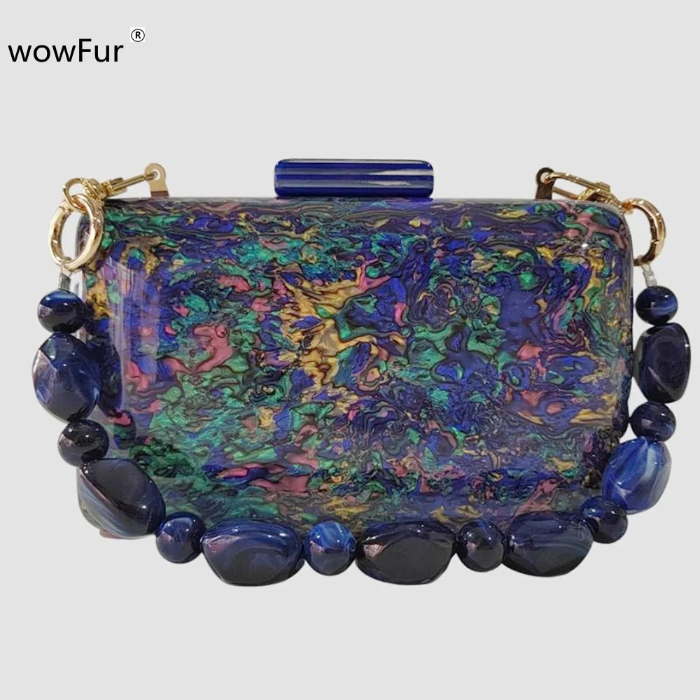 

High Quality China Fashion Colorful Acrylic Bag for Women Shell Party Purse Wedding Handbags Luxury Evening Clutches Prom Wallet