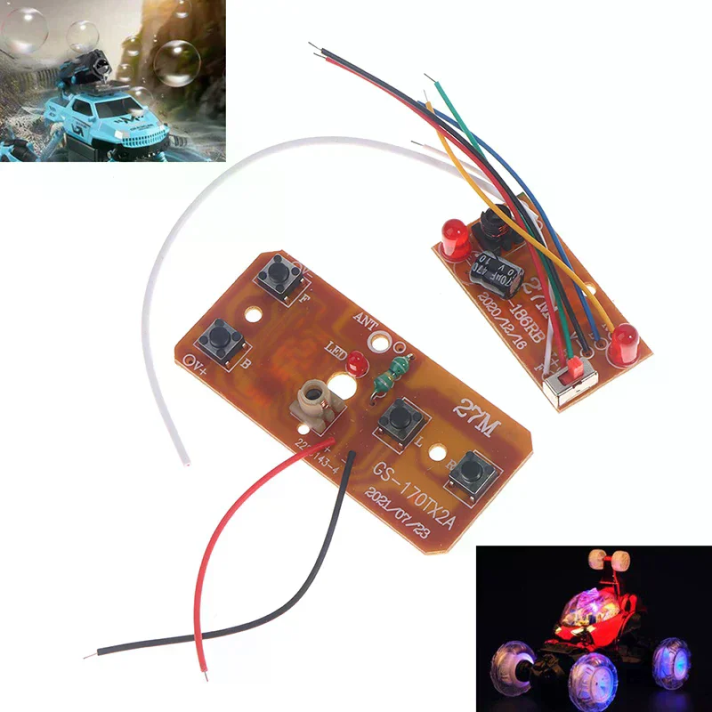

High Quality 4CH RC Remote Control 27MHz Circuit PCB Transmitter + Receiver Board For RC Car Remote Control Toys Parts