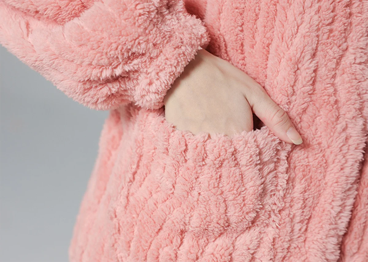 Женские теплые удобные плюшевые толстые коралловые бархатные женские большие размеры однотонные розовые светло-зеленые белые пижамы домашние костюмы