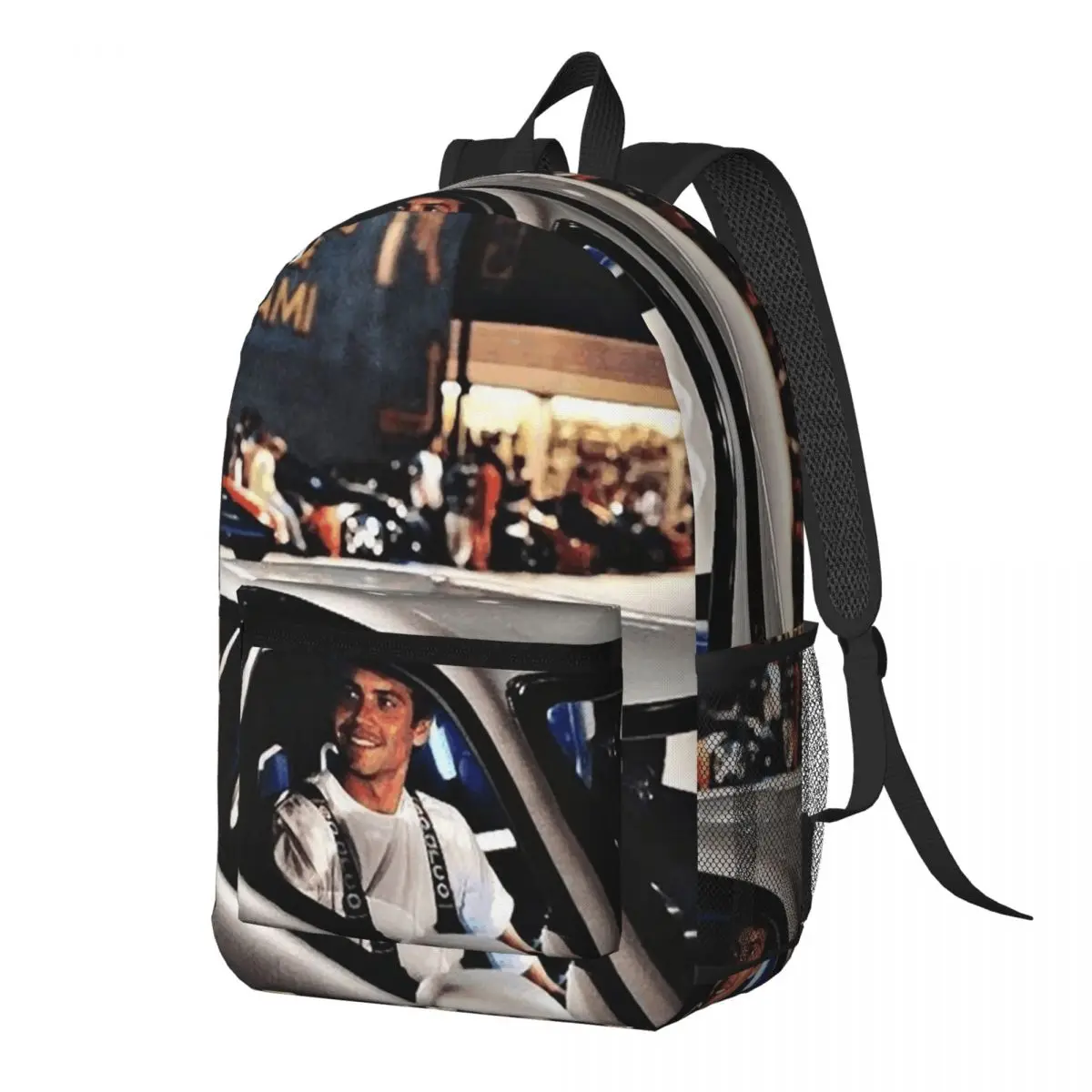 

Paul Walker Fast And Furious Backpack Daypack Large Capacity Children BookBag School Bag Shoulder Bags for Men Women