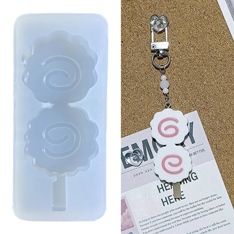 Fish Cake Skewers Keychain Silicone Mold with Hole Necklace Pendant Handmade Mold Valentine's Day Birthday Gift Jewelry R3MC