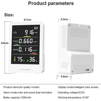 5 In 1 PM2.5 Infrared Sensor Carbon Dioxide Detector Formaldehyde Detection TVOC Detector Temperature And Humidity CO2,AK3