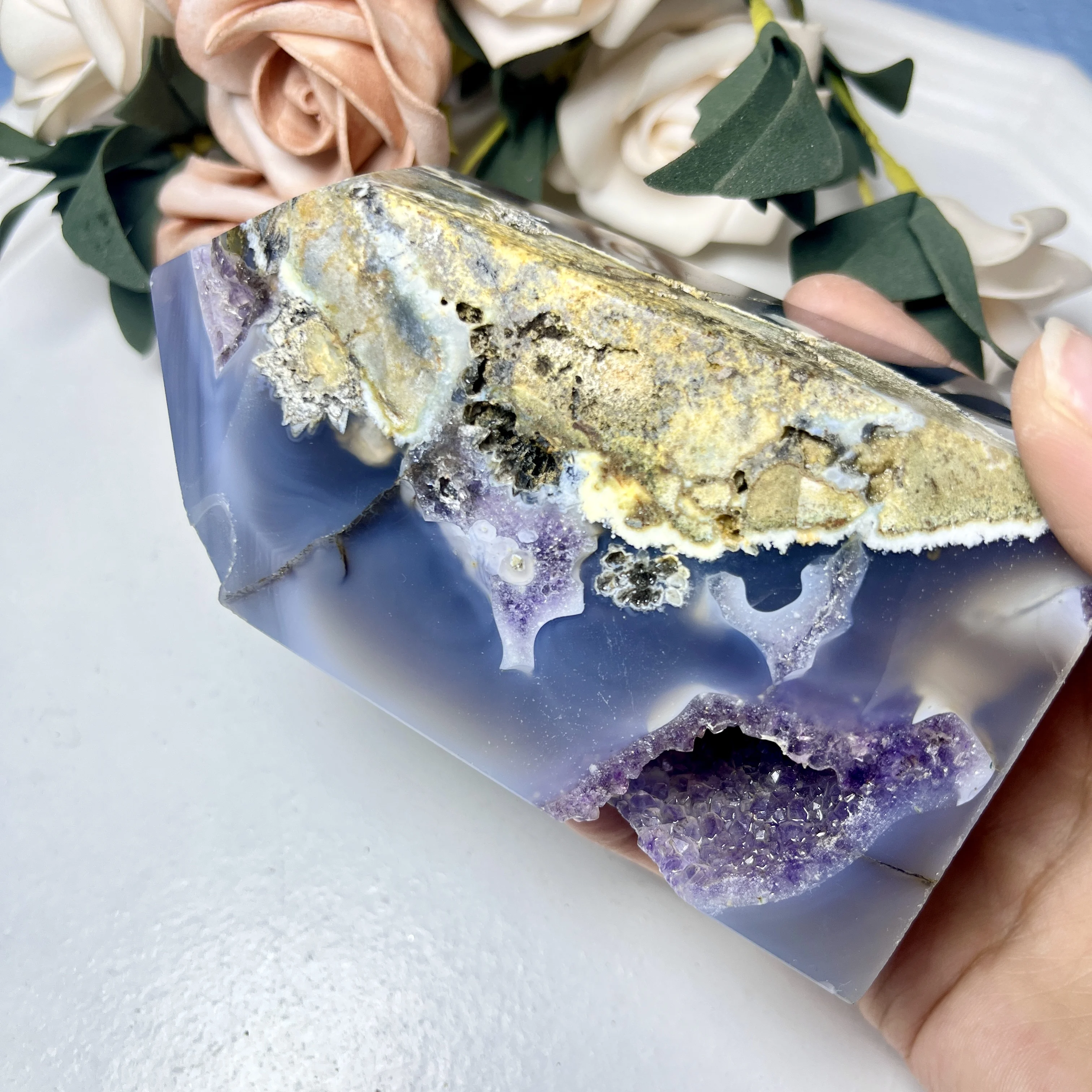 Wholesale High Quality Natural Crystal Cluster Purple Amethyst Geode Wand Point Tower For Decor