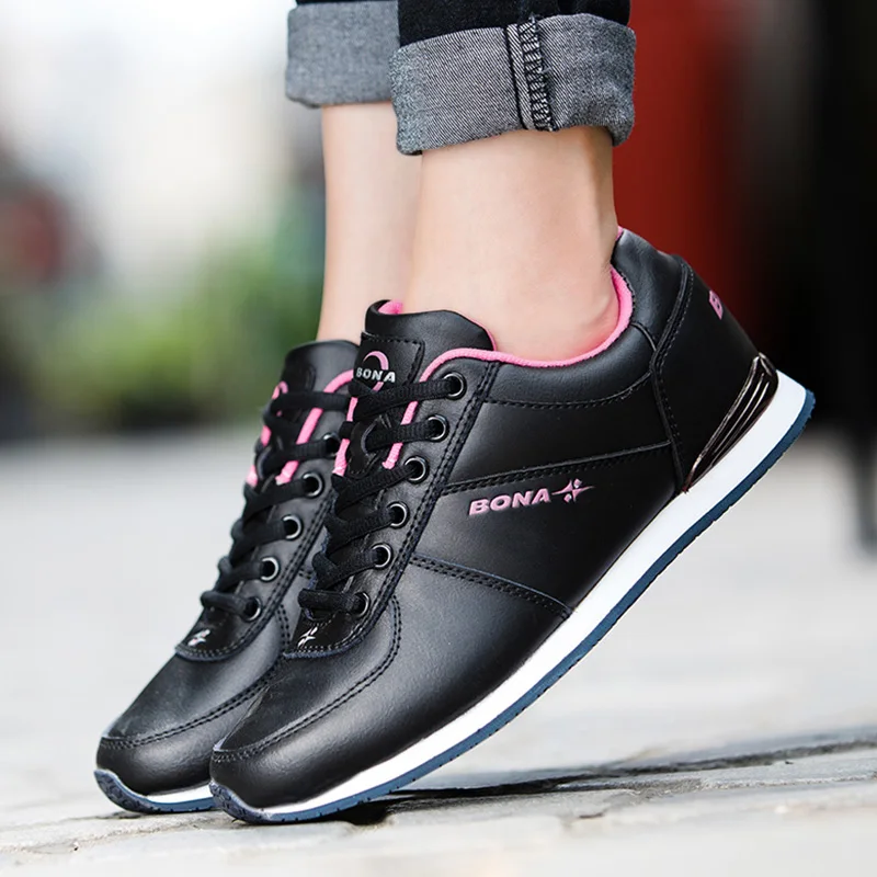 BONA New Classics Style Women Running Shoes Lace Up Women Athletic Shoes Outdoor Jogging Sneakers Comfortable Fast Free Shipping