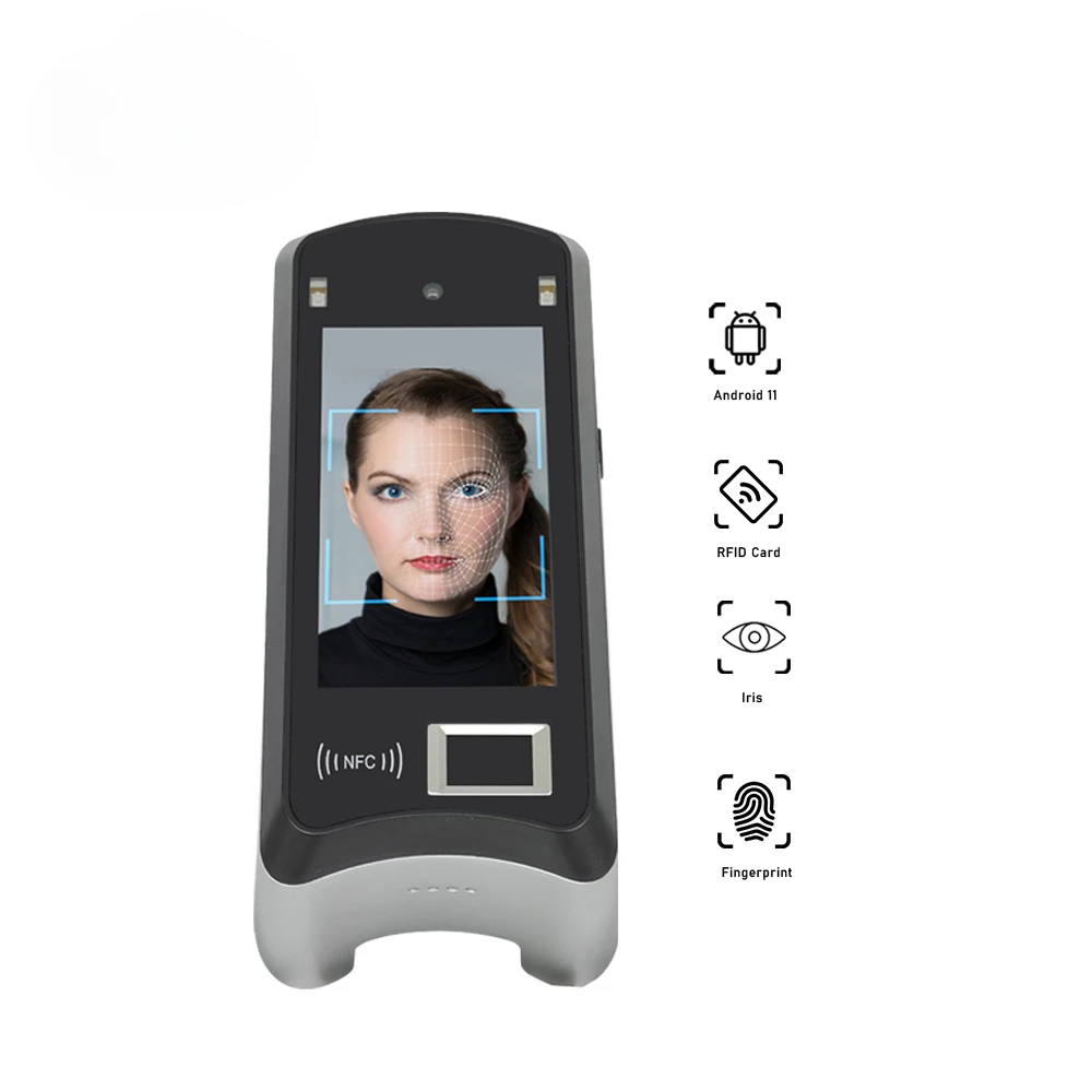 HFSecurity X05 AI Android Iris Facial Tme Attendance Machine Fast Face Recognition Camera Face Recognition Access Control System