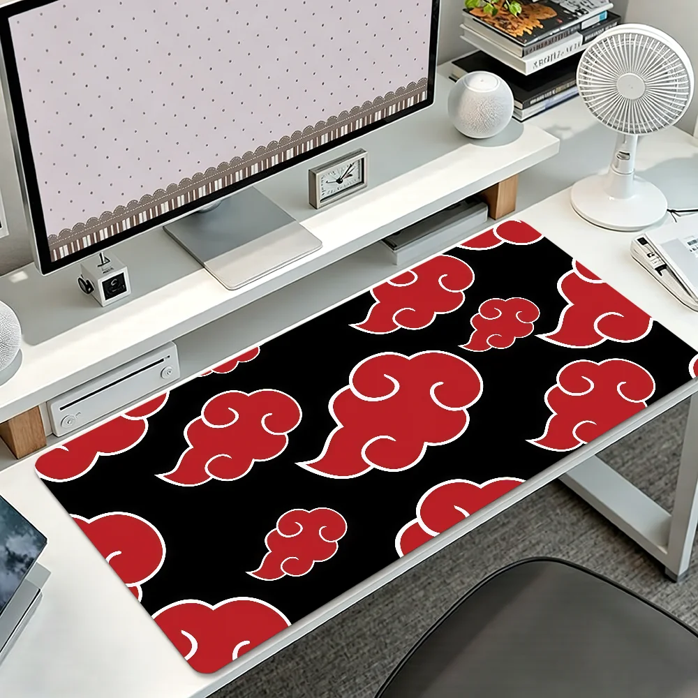 N-Naruto Akatsuki Red Cloud Mouse Pad Non-slip Thickened MousePad Student Cushion Large Writing Gaming Lockedge Office