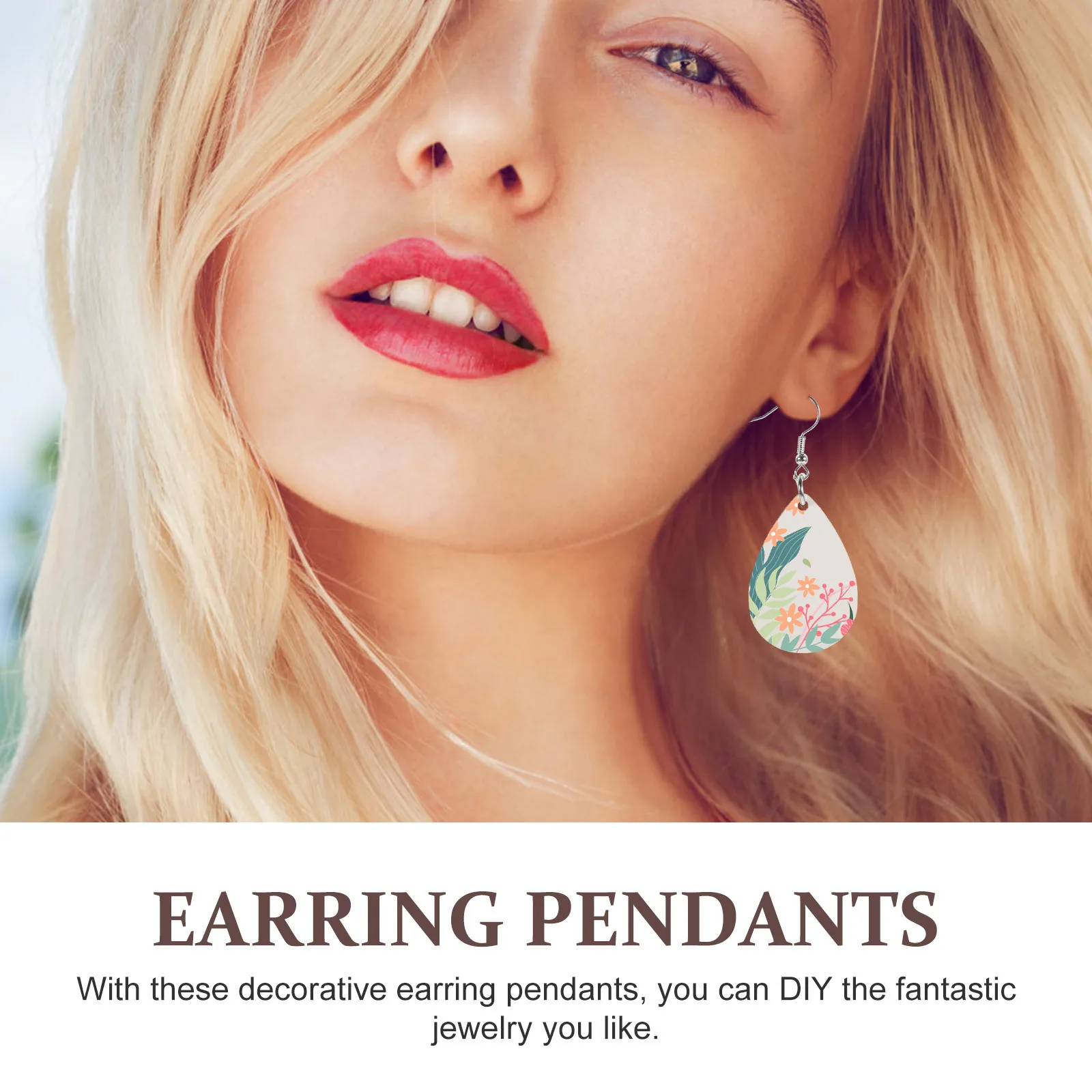 30 قطعة القرط التسامي الفراغات السائبة خشبية الحديد Diy بها بنفسك الحرفية الزخرفية اليدوية صنع المجوهرات عدة للنساء خفيفة الوزن دائم