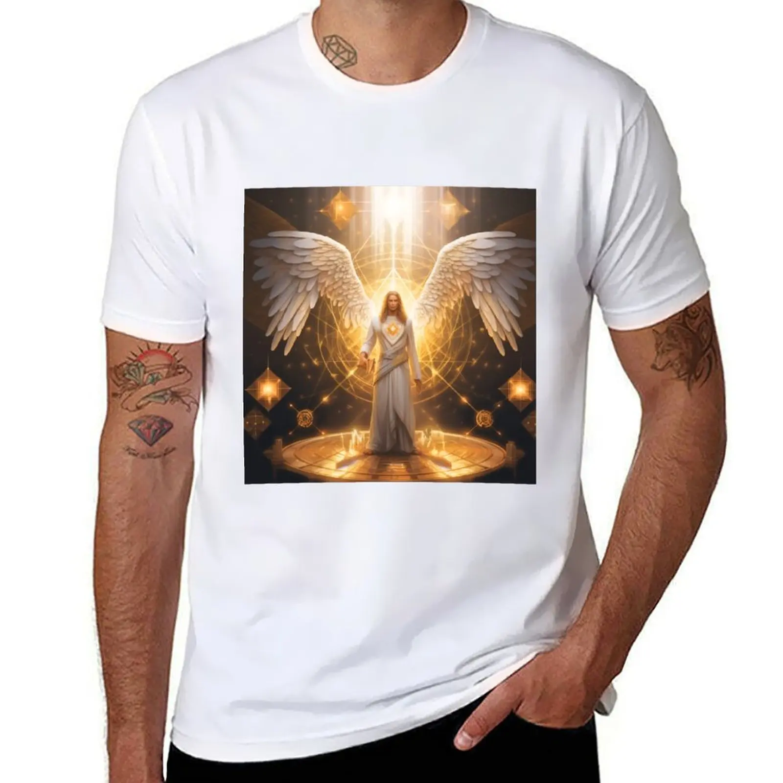 Archangel Metatron: The Divine Scribe and Wisdom Keeper T-Shirt anime t shirts oversize man graphic t shirt T-Shirt