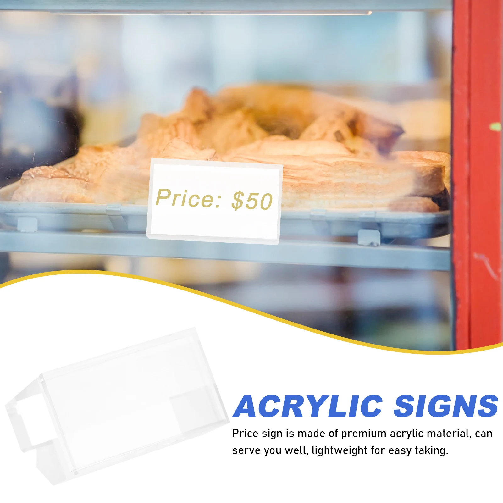 

Price Tag Sign Holder Table Signs Blank Display Wedding Number Holders with Stands