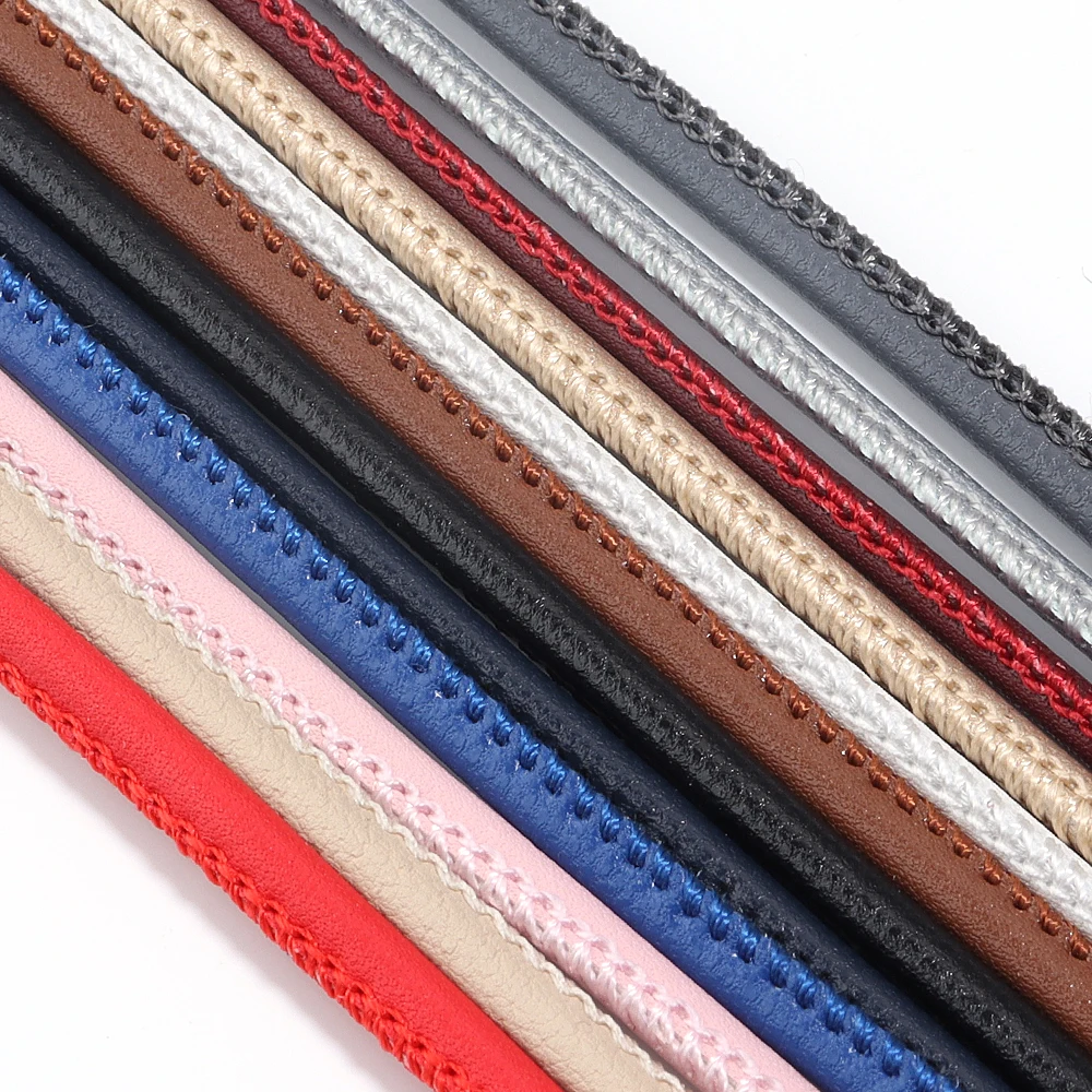 5 Yard/lot 3mm Colorful Sheepskin Round Leather Cord for DIY Bracelets Necklace Jewelry Making Findings Women\'s Belt Accessories