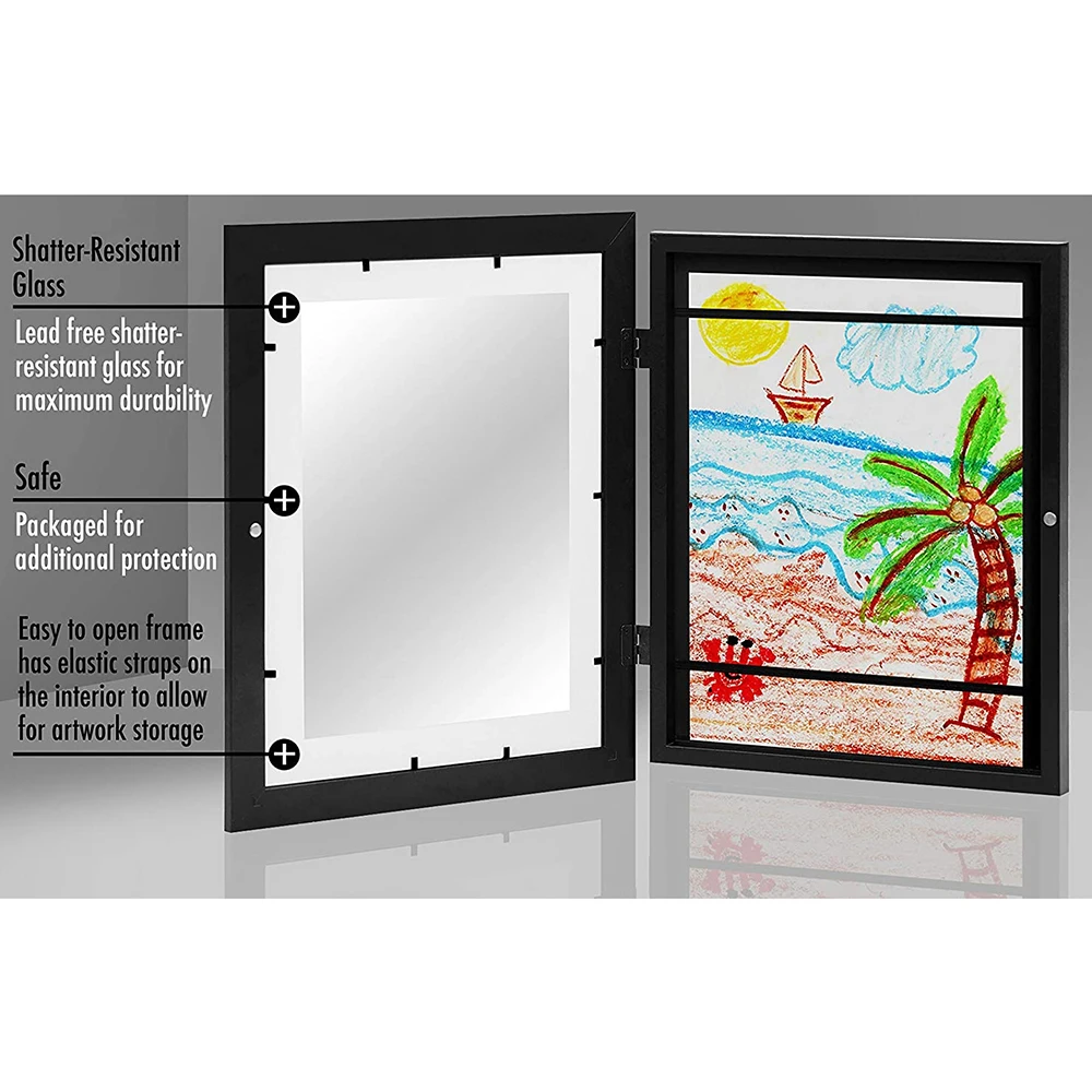 Imagem -04 - Magnetic Front Open Changeable Frame For Kids Molduras de Arte para Cartaz Foto Pinturas de Desenho Fotos Exibição Decoração de Casa Crianças a3