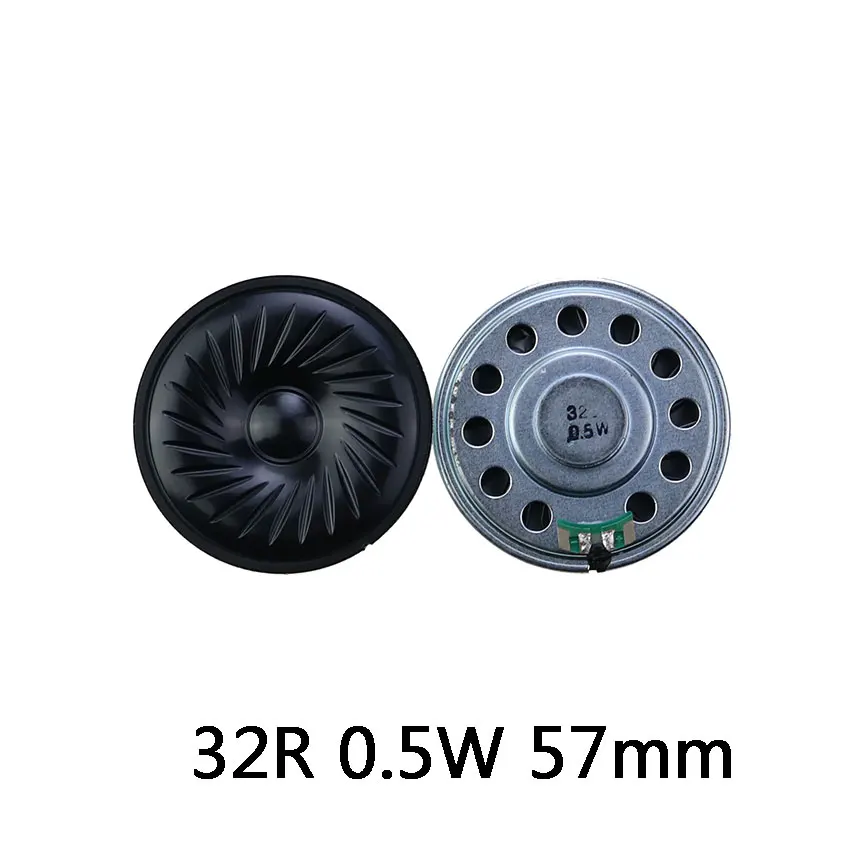 Altavoz delgado de 8/32 ohmios, dispositivo electrónico de audio, 0,5 W, 32R, 0,5 W, 8R2W, 8R0.5W, diámetro 23, 28, 30, 36, 40, 45, 57MM, 2 unidades