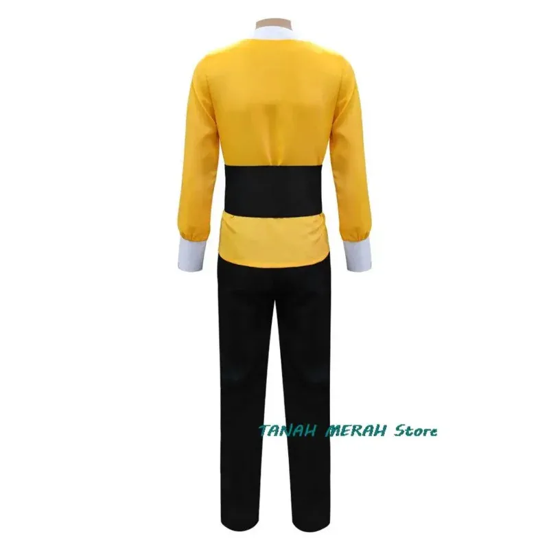أزياء أنيمي رانما الجديدة لعام 2026 1⁄2 Nibun-no-Ichi Hibiki Ryoga أزياء تنكرية باللون الأصفر على الطراز الصيني زي الكونغ فو للرجال والنساء للهالوين ★ ☆ ❤ ★ ☆