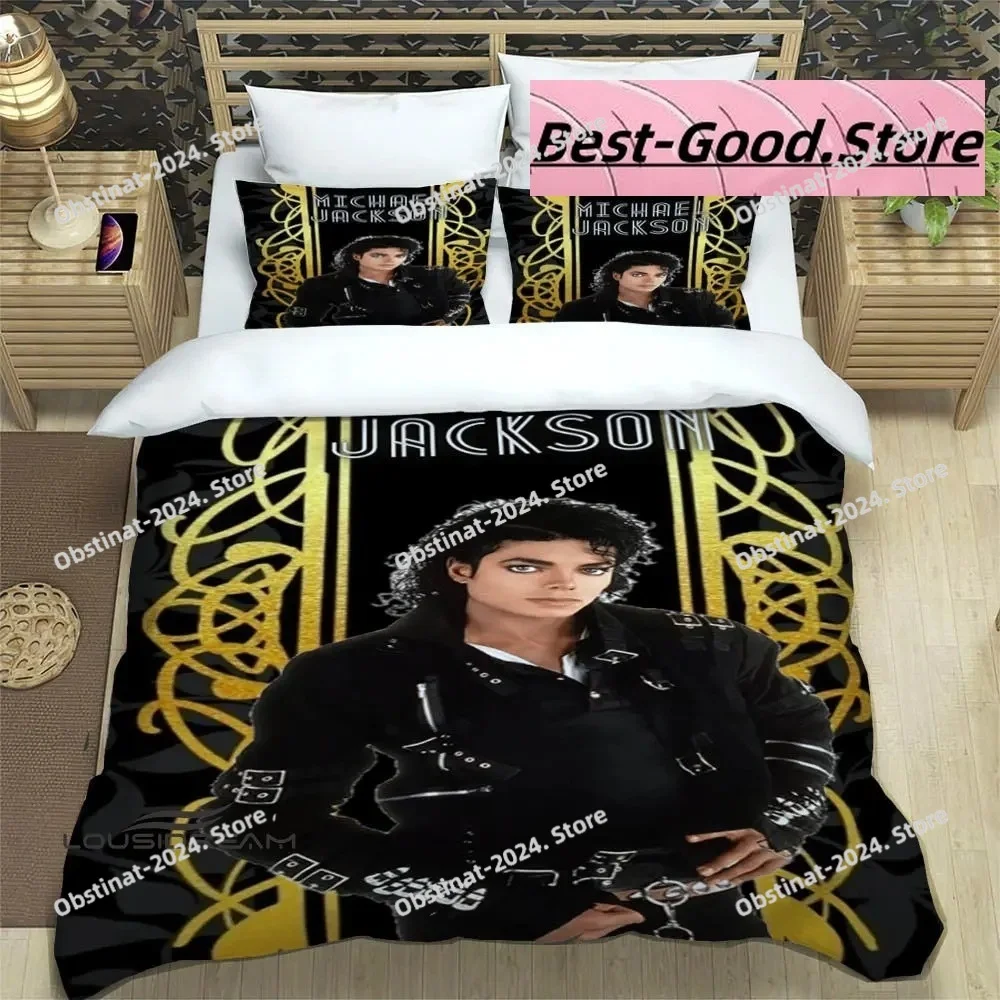 

3D Print Fashion M-Michael Jackson Bedding set Printed Duvet Cover Pillowcase Single Double Queen Super King Size Sets