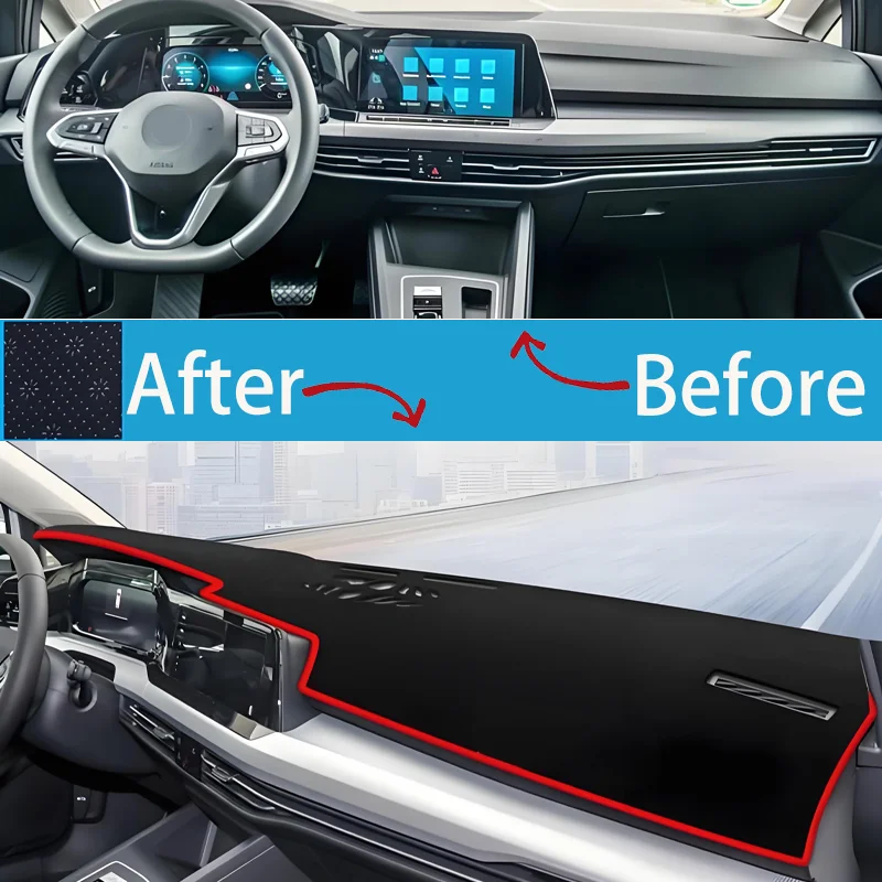 Auto Parts For Volkswagen VW Golf 8 2020~2023 2022 MK8 Car Dashboard Cover Mat Instrument Panel Carpets Non-Slip Pad Accessories view 2