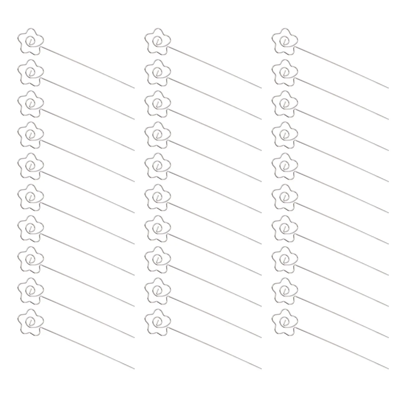 30Pcs Elegant Stainless Steel Place Card Holder Clip Versatile Card Wire Clip for Wedding Table Number Photo Memo Picture