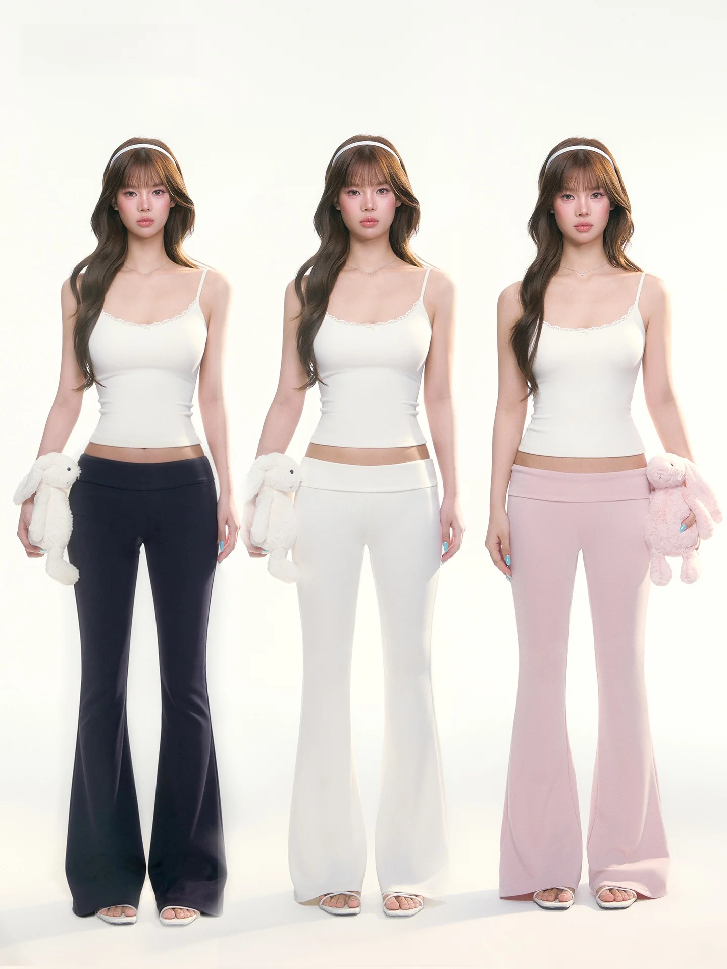 

Low Waist Yoga Casual Pants Women Summer Long Pants Bell Bottoms High Waist Trousers Casual Cotton Blend Stretchy Skinnies