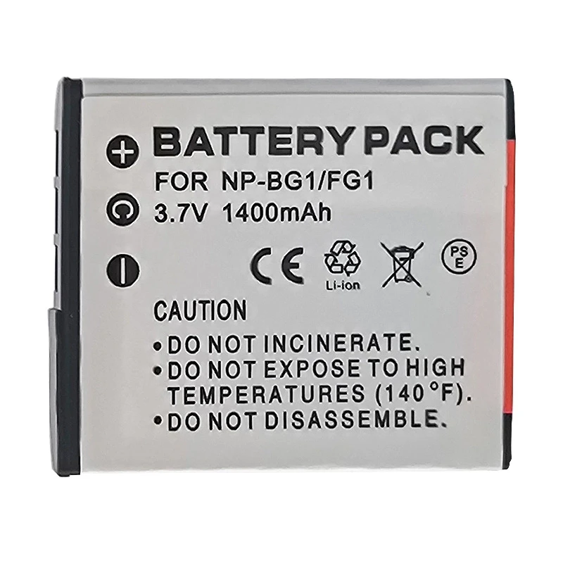 

1400mah 3.7V Camera Battery Pack For SONY NP-BG1 for T100 H50 W300 W55 W70 W80 Camera Battery Pack Lithium battery