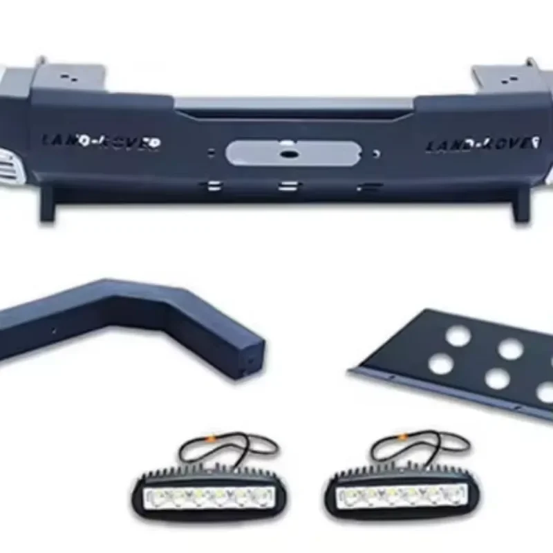 Black BULL BAR Front  Bumper Steel Bumper Exterior Accessory  for Land Rover Old Classic Defender