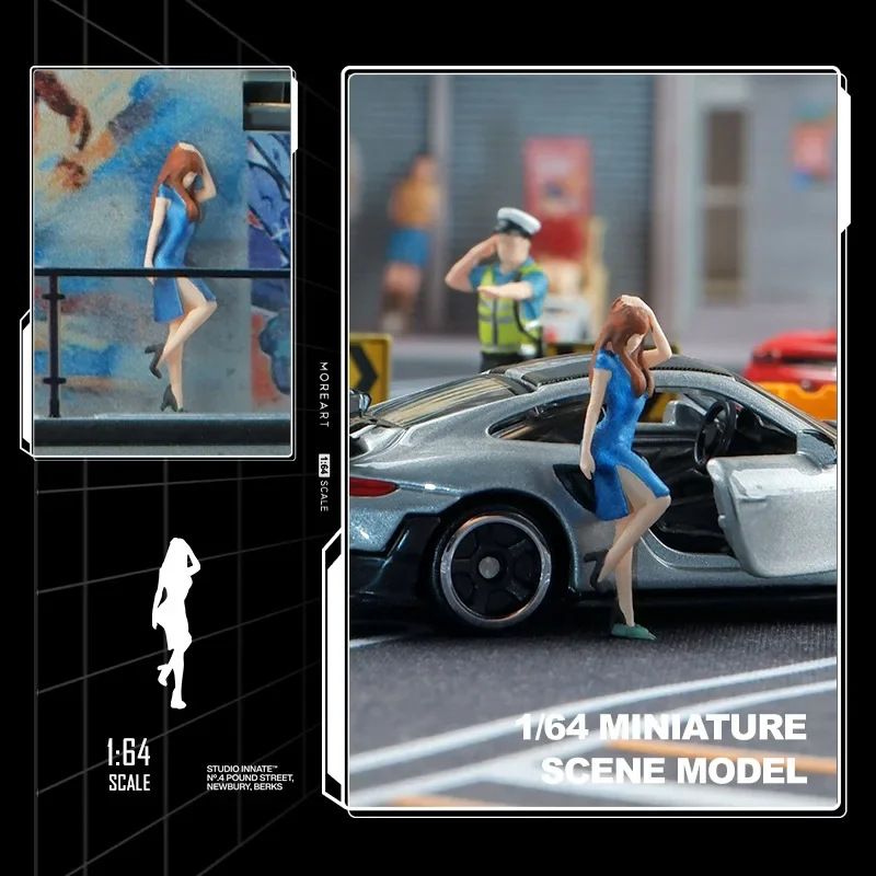 

1:64 Cheongsam девушка мини-кукла фигурка модель миниатюрный реквизит для фотосъемки сцена модель DIY песочный стол ландшафтный орнамент