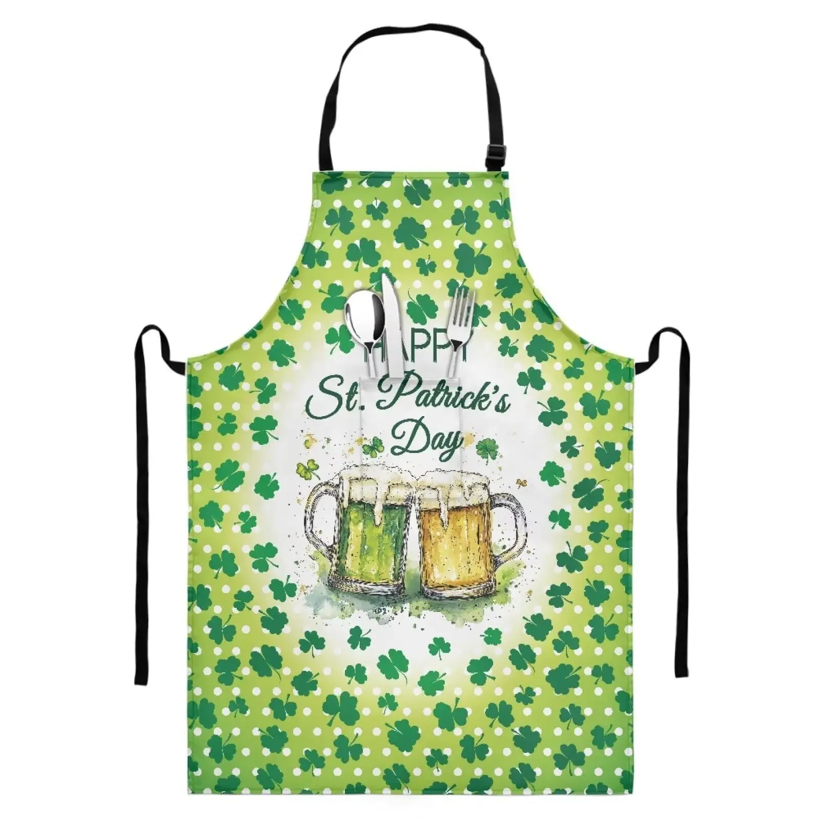 

Apron with Cute Cartoon Ghost Cat Pattern, Bib Apron with Pocket and Adjustable Neck Strap, Water Proof Oil Resistant Apron