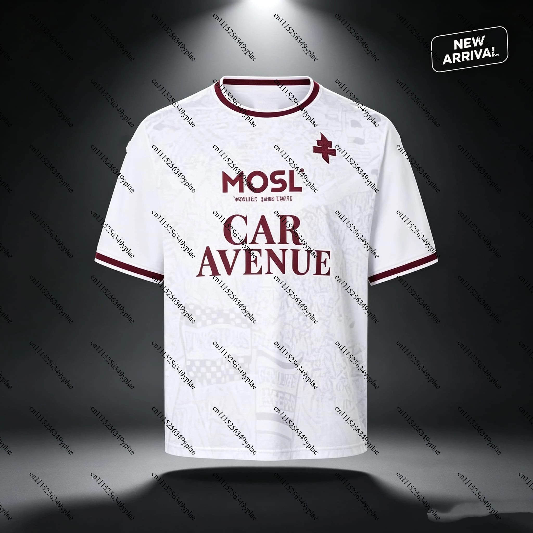 26 New FC Metz Men Soccer Jersey 2‑Colors Optional Short Sleeve Football Shirt Quick‑Dry Breathable Polyester Sport Top Crew Fan