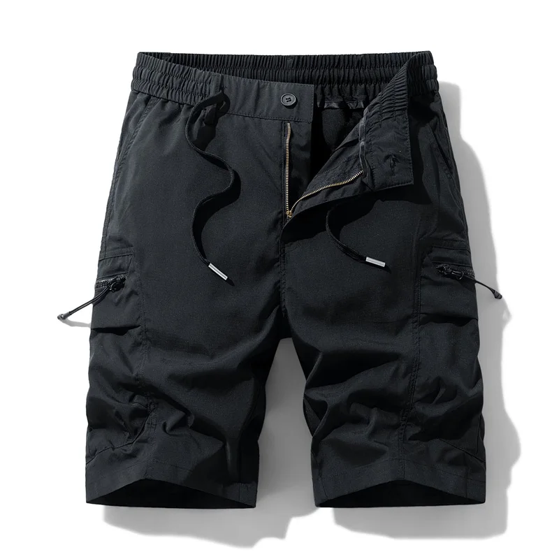 

Mens Multi-Pocket Cargo Shorts 2026 Summer Fashion Drawstring Elastic Waist Casual Work Shorts Outdoor Daily Wear Pants Male