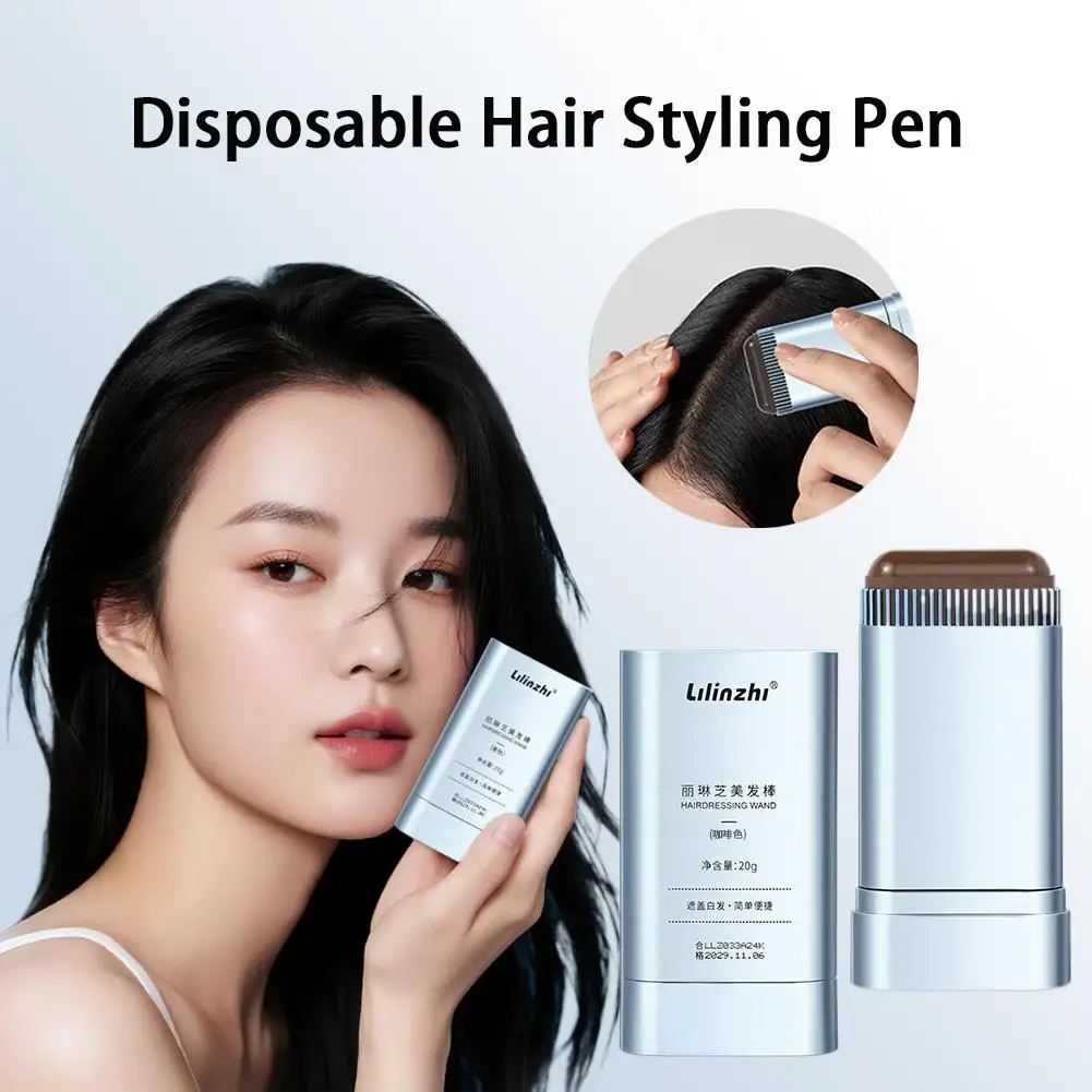 

2 in 1 Hair Dye Stick with Comb Temporary Hair Color Stick Long-Lasting Quickly Dye Hair Fast Cover Portable Hair Color Pen