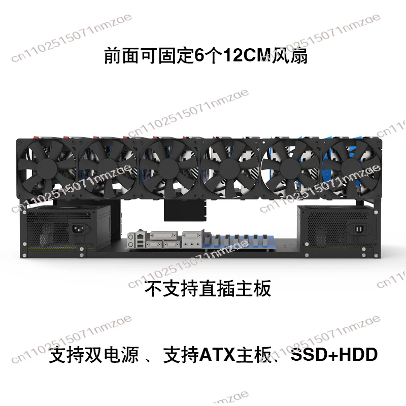 Support fixe ouvert pour carte graphique double puissance, supercordinateur AI, affichage GPU