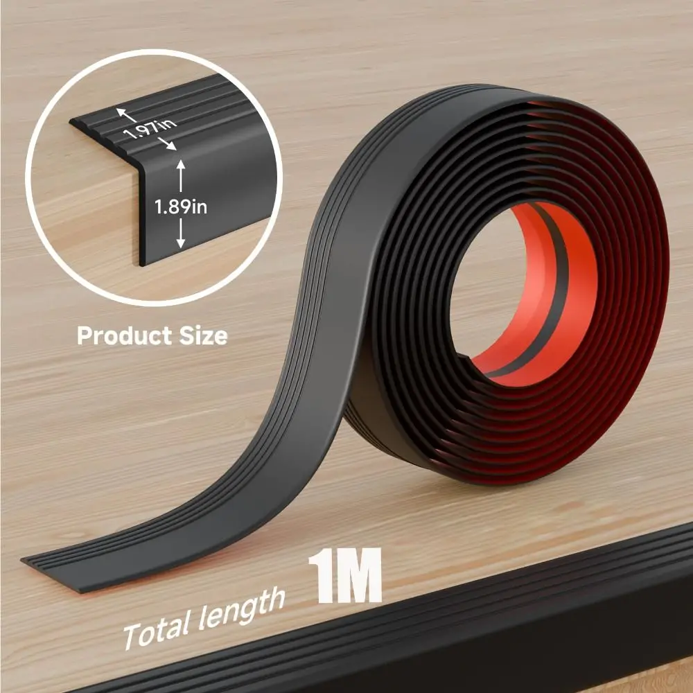 High Quality 100cm Stair Edge Trim Self-Adhesive Flexible Stair Safety Strip Non-Slip Corner Trim Indoor Outdoor