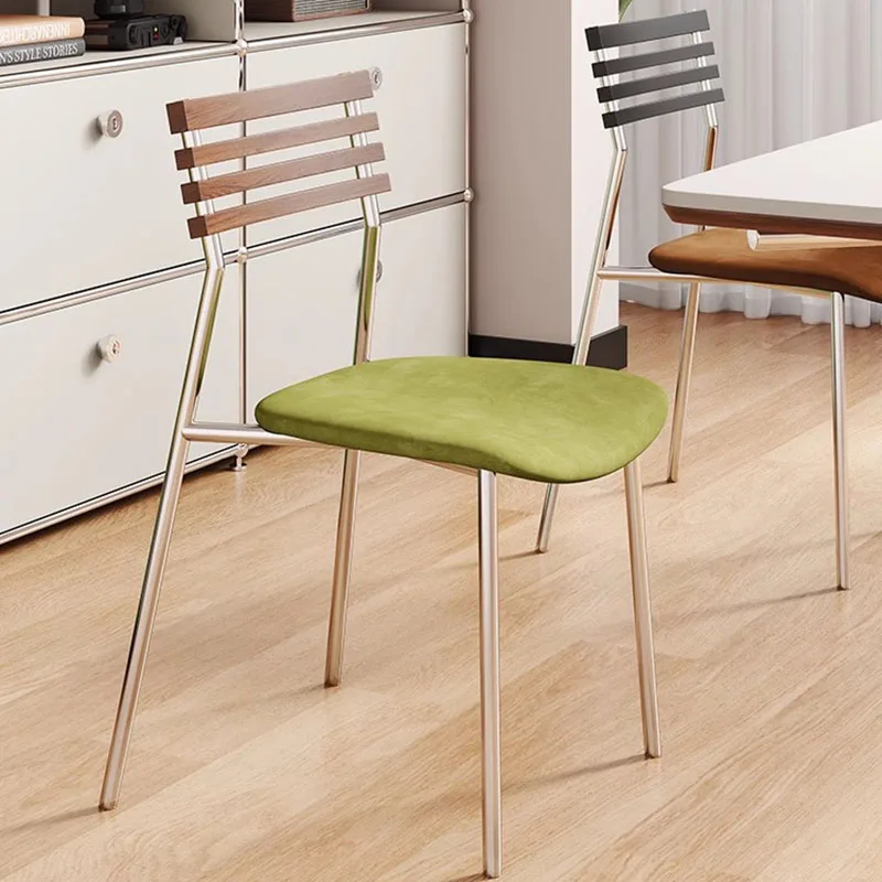 

Metal Party Dining Chairs Restaurant Living Room Events Minimalist Comfortable Dining Chairs Lounge Bedroom Silla Home Furniture
