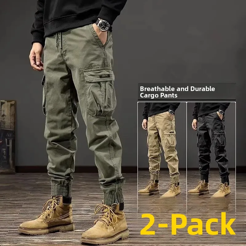 Mens Workwear Trousers for Construction Site Durable Polyester Fiber Spring Autumn Seasonal Work Pants Outdoor Camping Travel...
