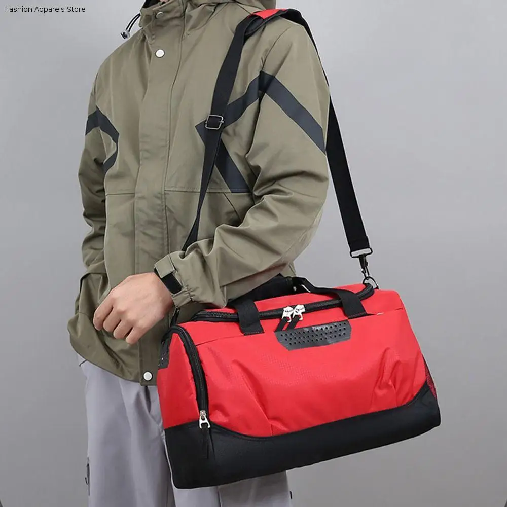 

Large Capacity Travel Duffel Bag Waterproof with Shoe Compartment Travel Luggage Handbag Lightweight Casual Sports Fitness Bag