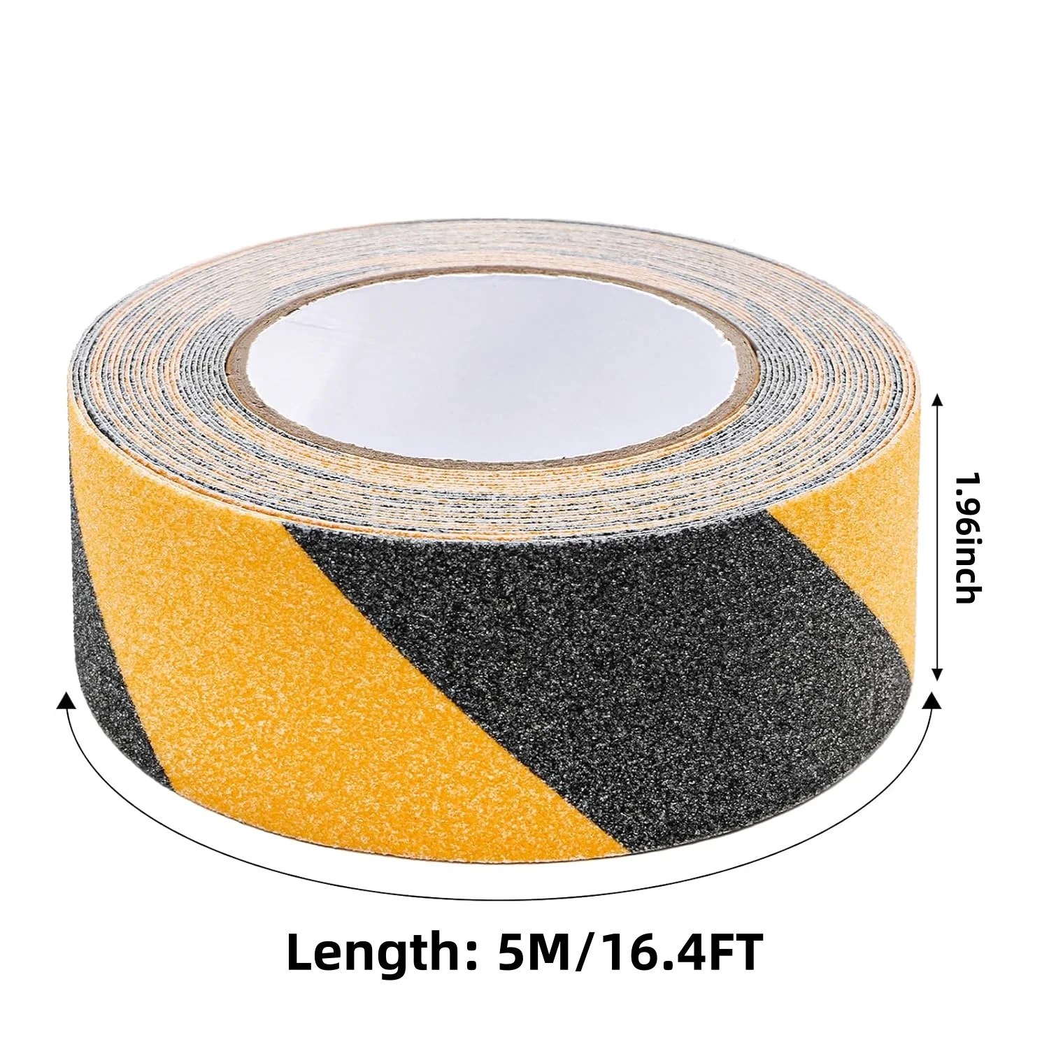 Anti slip safety grip strap, suitable for stairs, steps, floors, hazardous areas, indoor and outdoor use, black and yellow