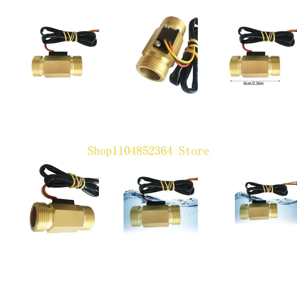 

652f латун-Переключатели датчика потока воды G3/4 Зал Эффект Эффект Места-Контроль DC5-15V