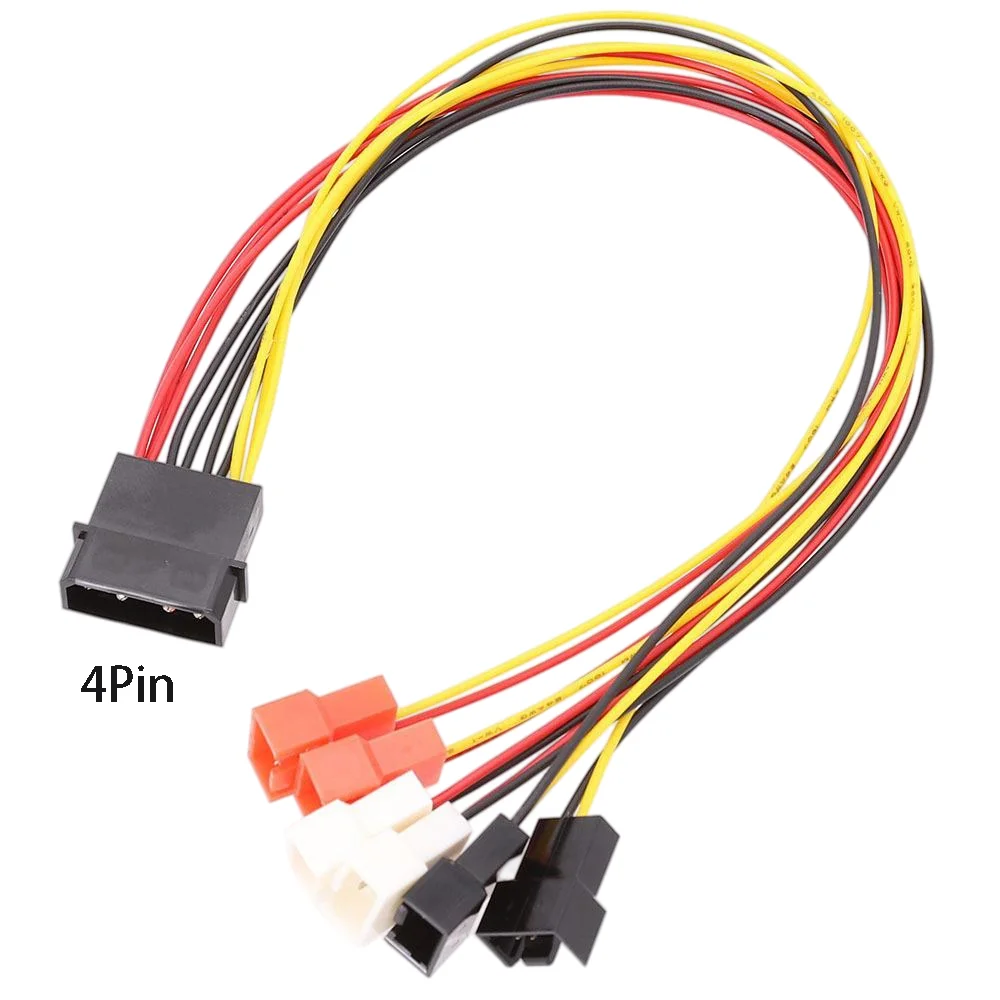 IDE 4 Pin Molex to 3 Pin 4 Pin Fan Adapter 12V 7V 5V Computer Fan Convert Cable Splitter PC Case Fan Wire Hub Reduce Speed Cord