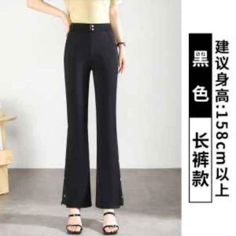 السراويل القصيرة للنساء الربيع الصيف متوهج تسع دقائق السراويل الجديدة عالية الخصر أمي السراويل #2