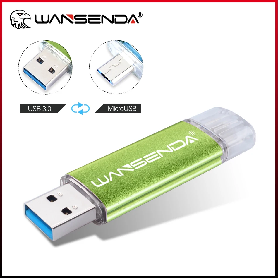 

Wansenda USB 3.0 OTG Memory Stick 256GB 128GB 64GB 32GB 16GB 8GB Cle USB Memoria Pen Drive for Micro USB Android Phones/PC/Mac