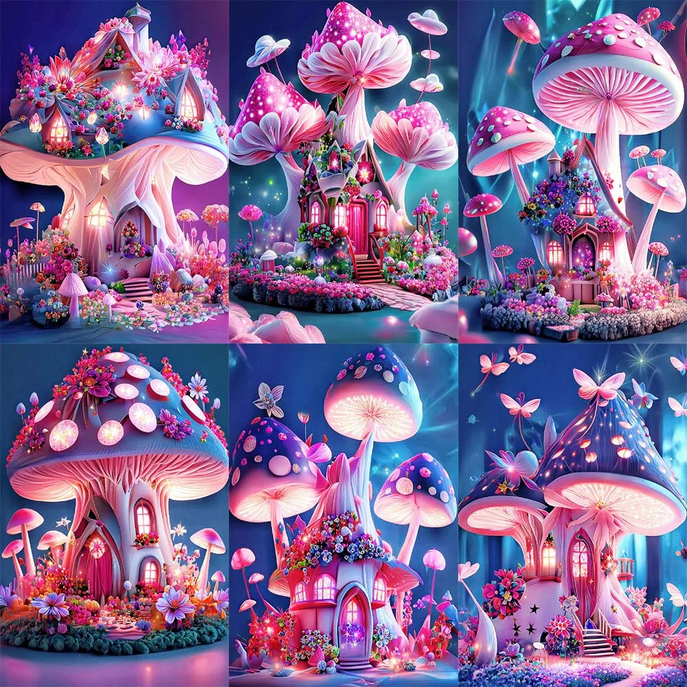 

5D алмазная живопись, рамка на высоких каблуках, искусство вышивки крестиком, мечтательный гриб, мозаика для дома, Алмазная мозаика, время уничтожения, искусство, домашний декор