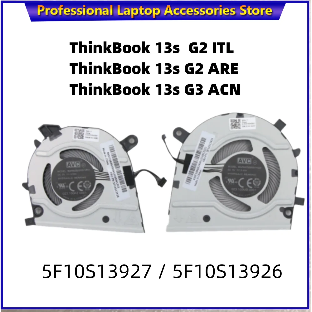 For Lenovo ThinkBook 13s 14S G2 G3 Laptop Cooling Fan BAPA0705R5HY023 BAPA0505R5HY001 BAPB0605R5HY009 DFS150305550T 5F10S13926