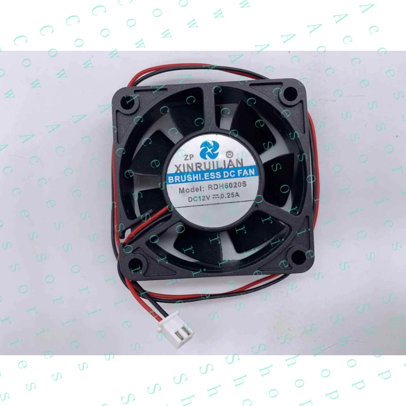 PP+ 1PC  2-wire 6CM cooling fan  RDH6020S 12V 0.25A 60*60*20MM