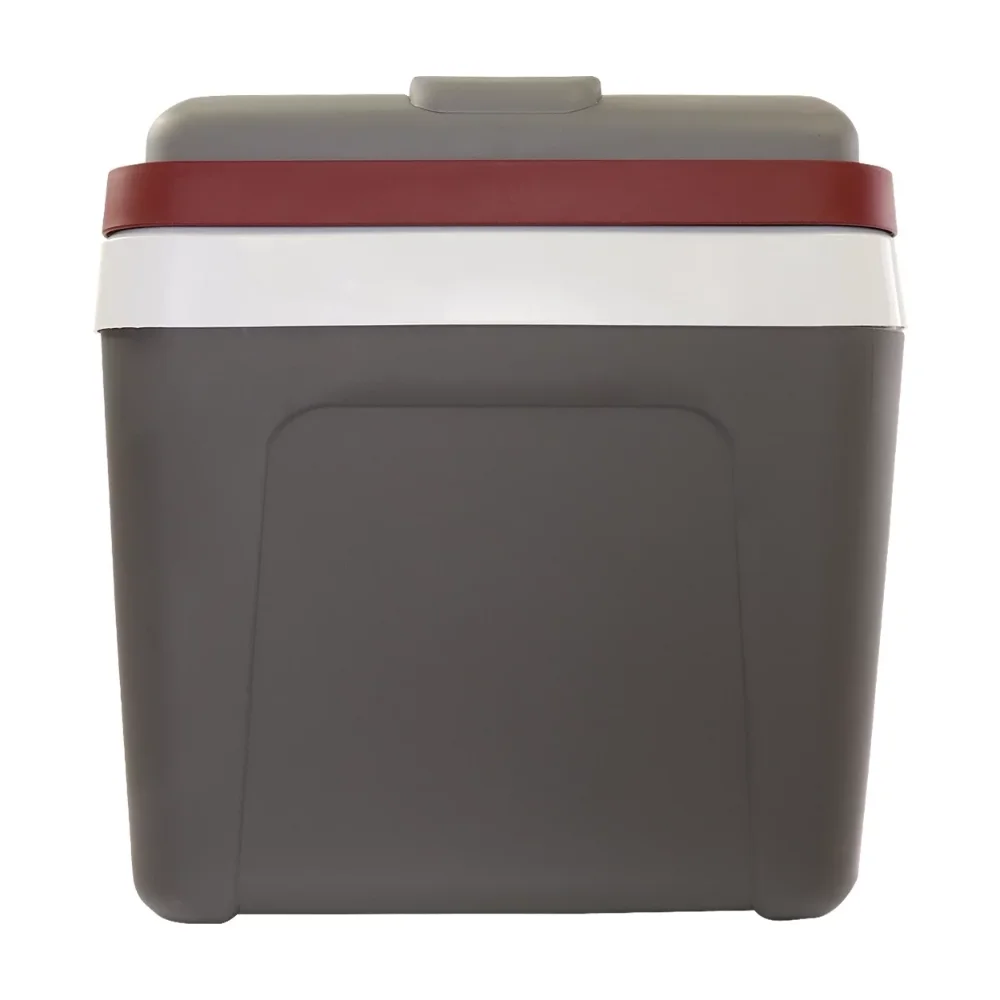 P25 Iceless Electric Cooler 12V 24L / 26 Qt Portable Ice Chest Fridge Grey And Red