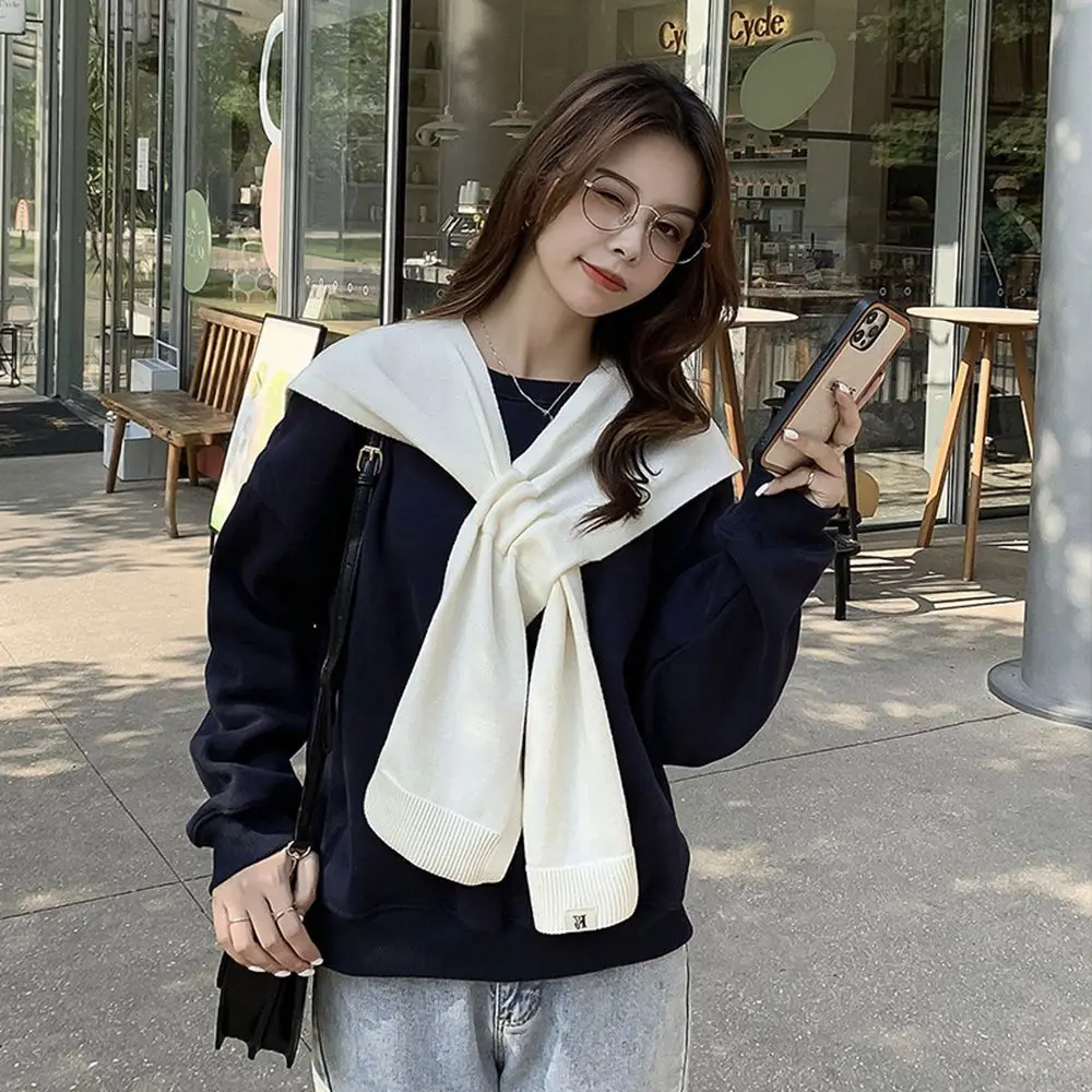 

Clothes Decoration Accessories Women Korean Style Scarves Solid Color Wraps Female Cashmere Shawl Knitted Wool Scarf